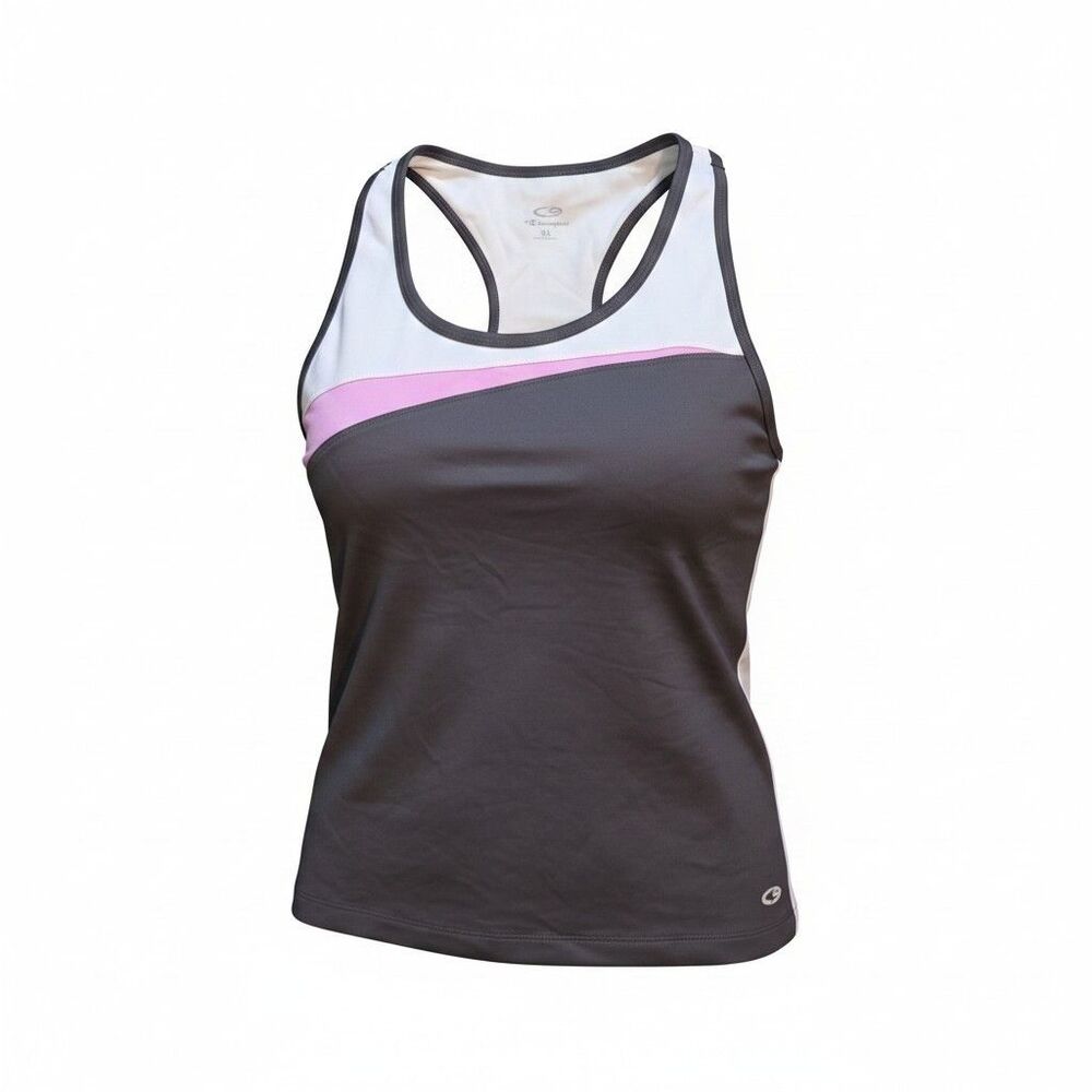 C9 Champion Women's Colorblock Racerback Tank Top with Built-In Sports Bra XL